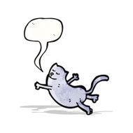 cartoon cat with speech bubble N87