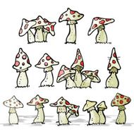 cartoon toadstools collection