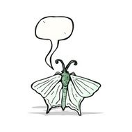 butterfly with speech bubble cartoon N2