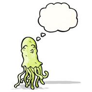 jellyfish with thought bubble