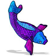 koi carp tattoo illustration