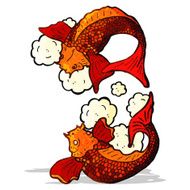 koi carp tattoo illustration N6
