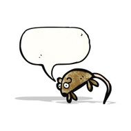 mouse with speech bubble cartoon N2