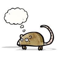 cartoon mouse with thought bubble N26