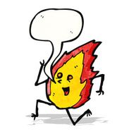 running flame cartoon character N2