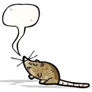 mouse with speech bubble cartoon N4