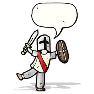 cartoon medieval knight N7