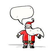 cartoon santa claus with speech bubble N233
