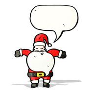 cartoon santa claus with speech bubble N234