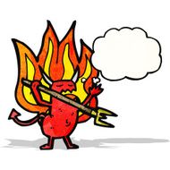 flaming little devil cartoon N3