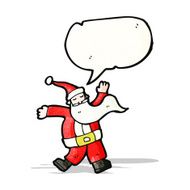 cartoon santa claus with speech bubble N236
