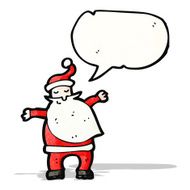 cartoon santa claus with speech bubble N237