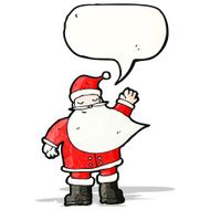 cartoon santa claus with speech bubble N238