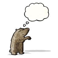 cartoon bear with though bubble N2