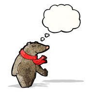 cartoon bear with though bubble N3