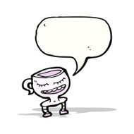cup of tea cartoon character