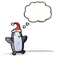 Cartoon Penguin With Thought Bubble N31