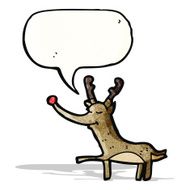 cartoon reindeer with speech bubble N2
