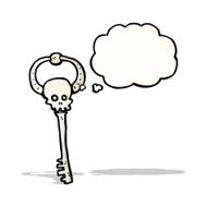 spooky skeleton key cartoon