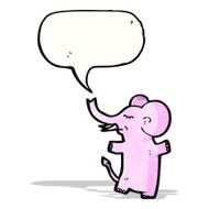 cartoon pink elephant trumpeting N4
