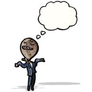 cartoon balloon head businessman N6