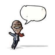 cartoon businessman with speech bubble N2