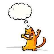 cat with thought cloud cartoon N3