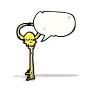 magic talking key cartoon