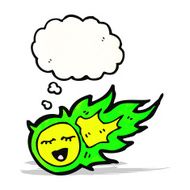 green fireball ghost cartoon N2