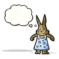 cartoon rabbit in dress N2