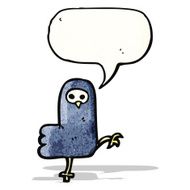 halloween crow with speech bubble