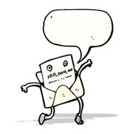 letter with speech bubble cartoon N3