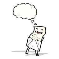 cartoon letter with thought bubble N3