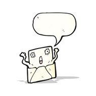 letter with speech bubble cartoon N5