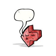 pointing arrow cartoon character