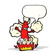 cartoon devil with speech bubble N18