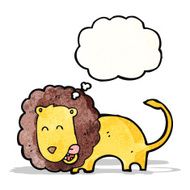 cartoon lion with thought bubble N24