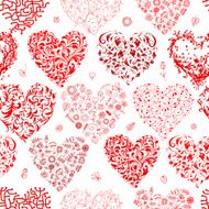 Seamless pattern with valentine hearts for your design N2