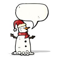 snowman with speech bubble N4