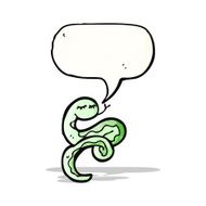 snake with speech bubble cartoon