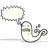 cartoon ghost shrieking