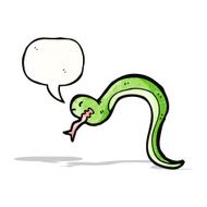 snake with speech bubble cartoon N2