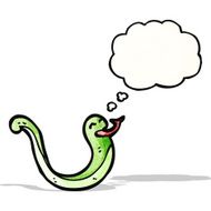 snake with thought bubble cartoon N2