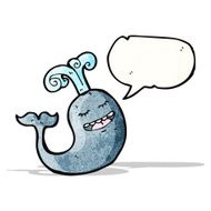 cartoon whale with speech bubble N46