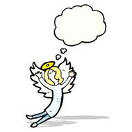 angel with thougth bubble cartoon N2