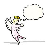 angel with thougth bubble cartoon N4
