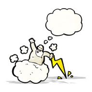 cartoon god on cloud N10