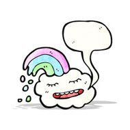cartoon cloud with speech bubble N40