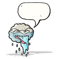 cartoon cloud with speech bubble N41
