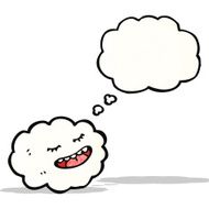 cartoon cloud with face N3
